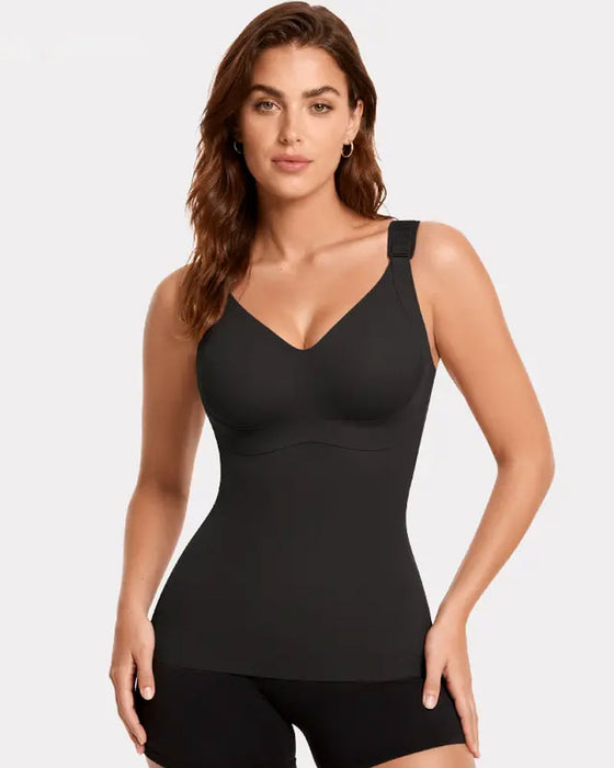 Débardeur Femme 3-En-1 Léger Ajusté Doux Thermique Shapewear Soutien-Gorge Intégré