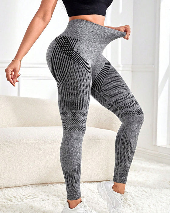 Pantalon Antidérapant Motif Yoga