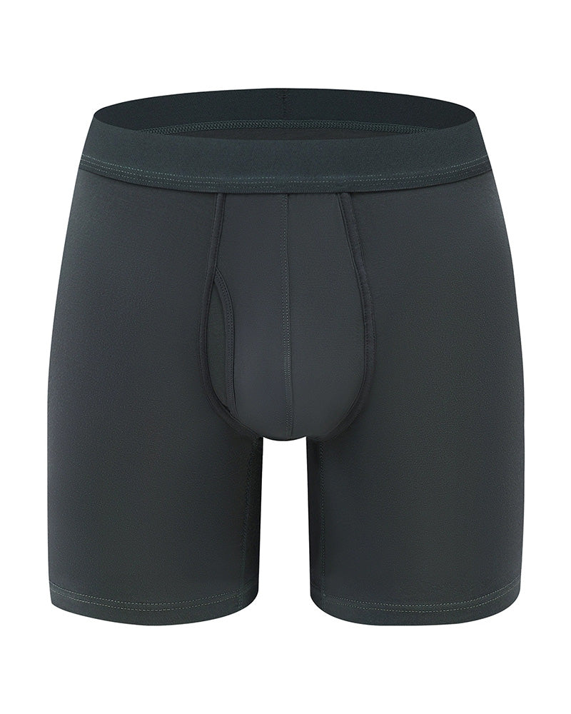 Boxer Homme Unie Fibre De Bambou Extensible, Sous-Vêtement Confortable Respirant Pour Un Usage Quotidien, Sous-Vêtement Homme Décontracté Pour Toutes Les Saisons