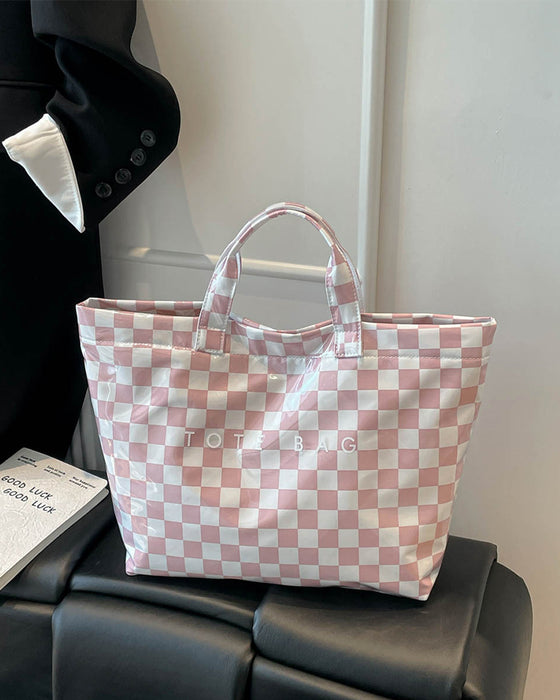 Sac À Main À Carreaux Grande Capacité