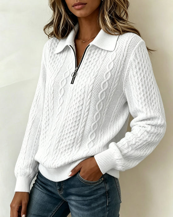 Sweat Col Revers Manches Longues