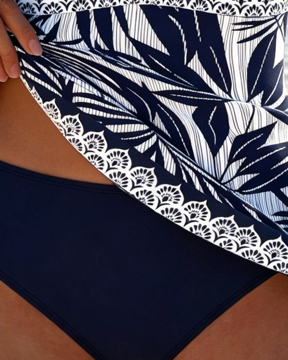 Tankini Botanique Imprimé Halter