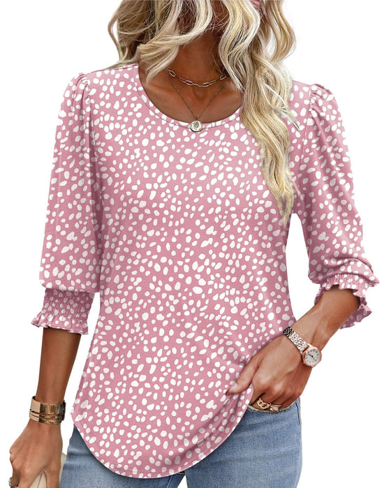 Blouse Manche Bouffante Imprimée