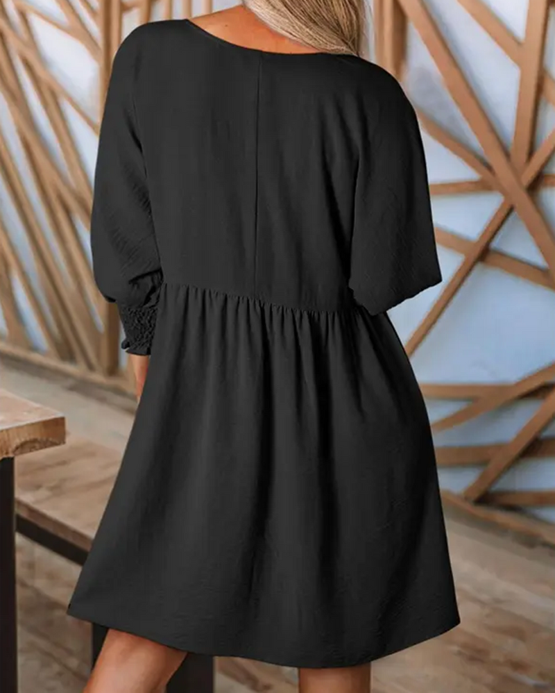 Robe Femme Unie Cintrée À La Taille