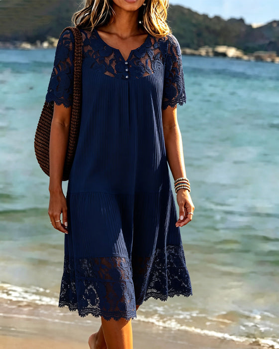 Robe Découpée Patchwork