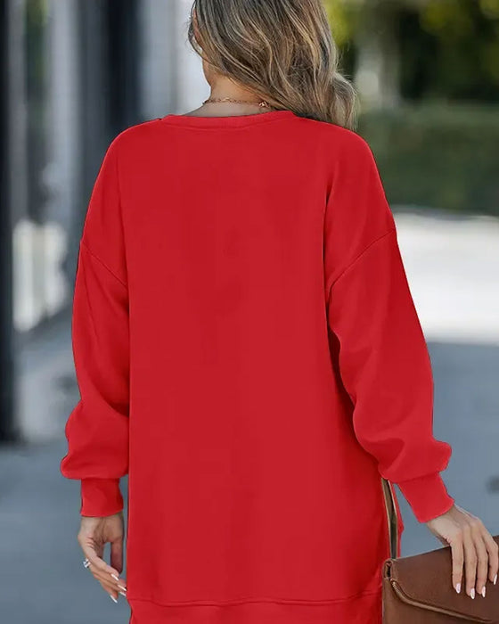 Robe Père Noël Imprimé Assemblé Sweat