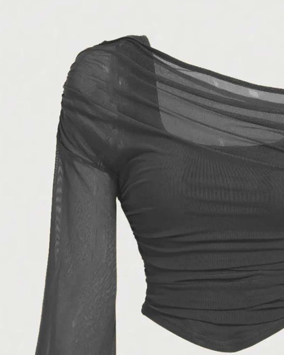 Chemisier Maille Volanté Manche Longue Cami