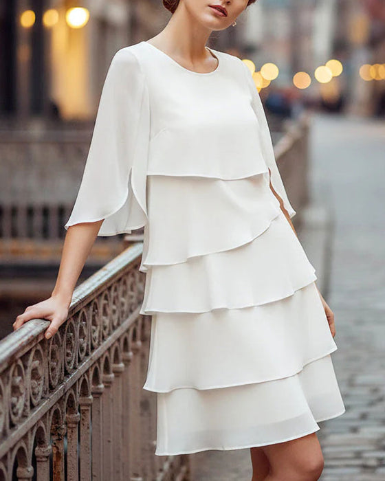 Robe Loose Col Rond Gâteau