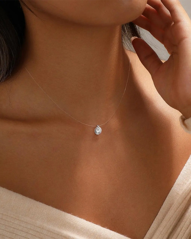 Collier Invisible Simple Pendentif