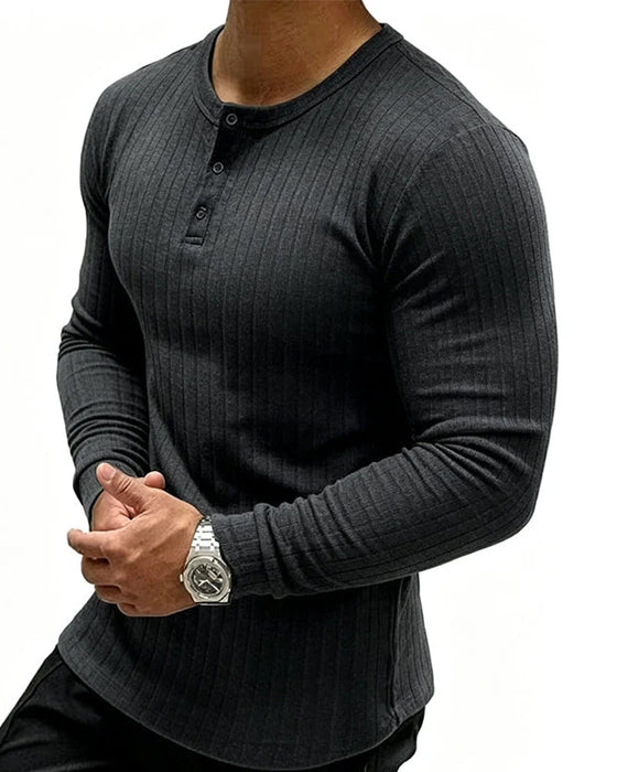 T-Shirt Rayure Verticale Manche Longue