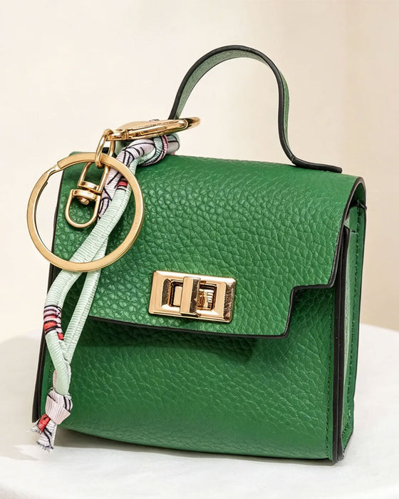 Porte-Clés Mini Sac Carré Pendentif