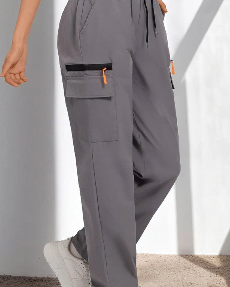 Pants Cordon Détendu Casual Cargo