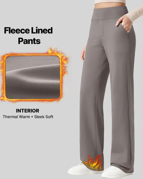 Pantalon Taille Haute Poche Jambe Large