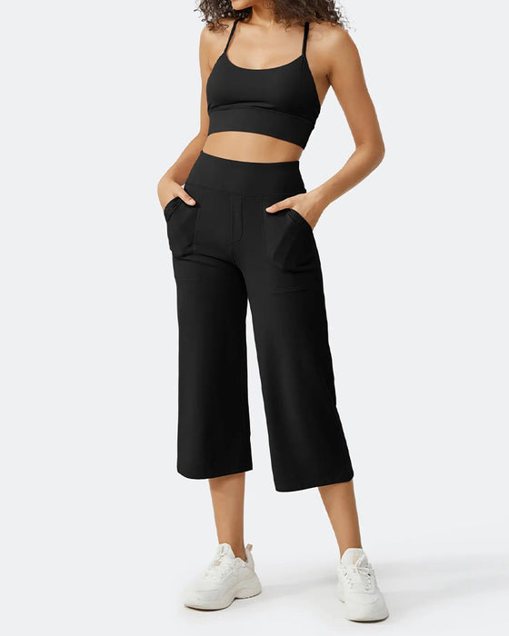 Pantalon Ajusté Décontracté Polyvalent Poche