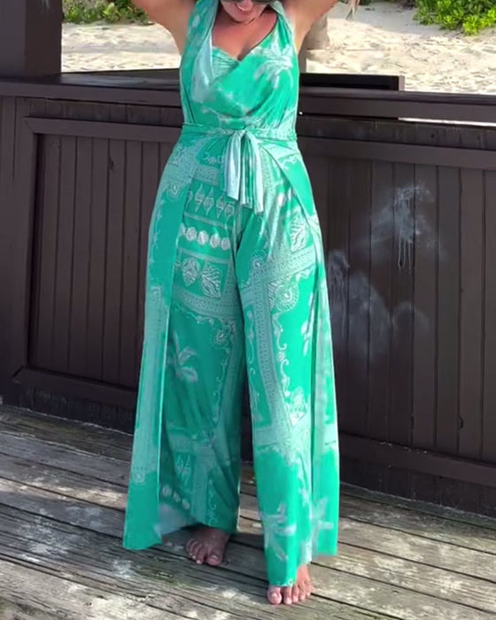 Maillot De Bain Personnalisé Et Élégant Enveloppé Autour De La Poitrine Imprimé