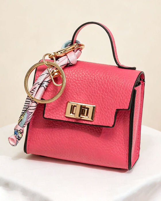 Porte-Clés Mini Sac Carré Pendentif