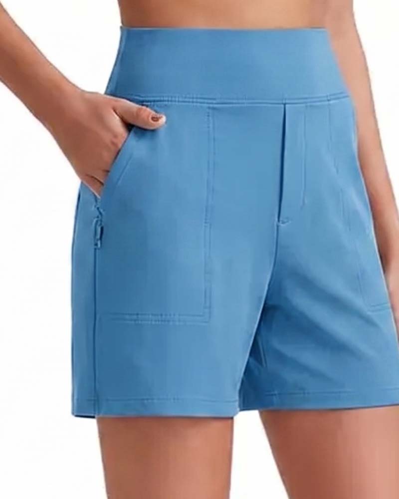 Short Taille Haute Athlétique Course
