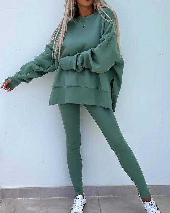 Ensemble Slim Pantalon Ample Sweatshirt