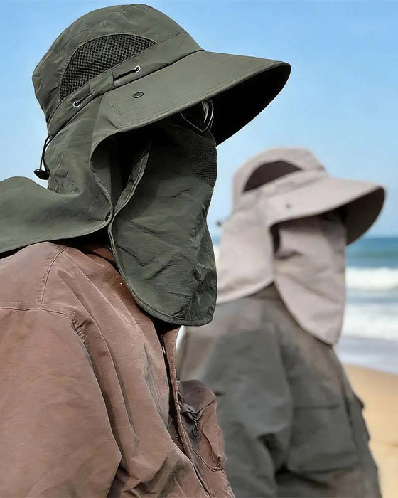 Chapeau Couvre-Visage Soleil Protection Seau