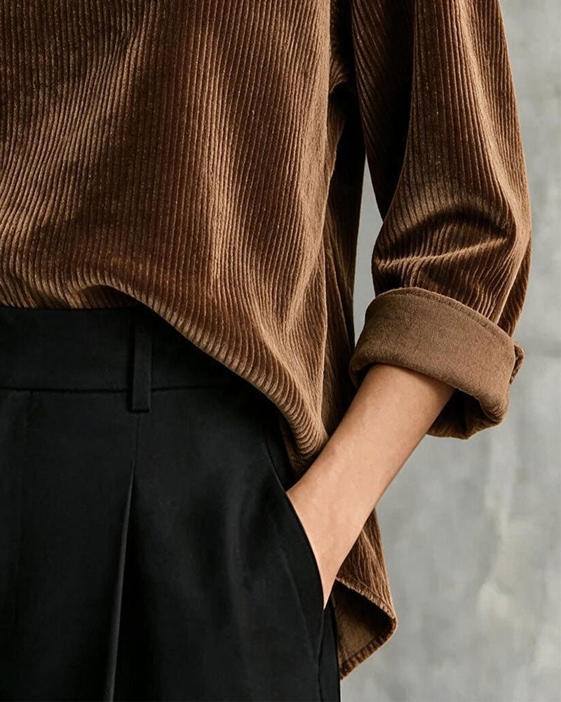 Blouse Col Roulé Uni