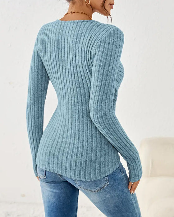 Top Encolure En V Slim Fit