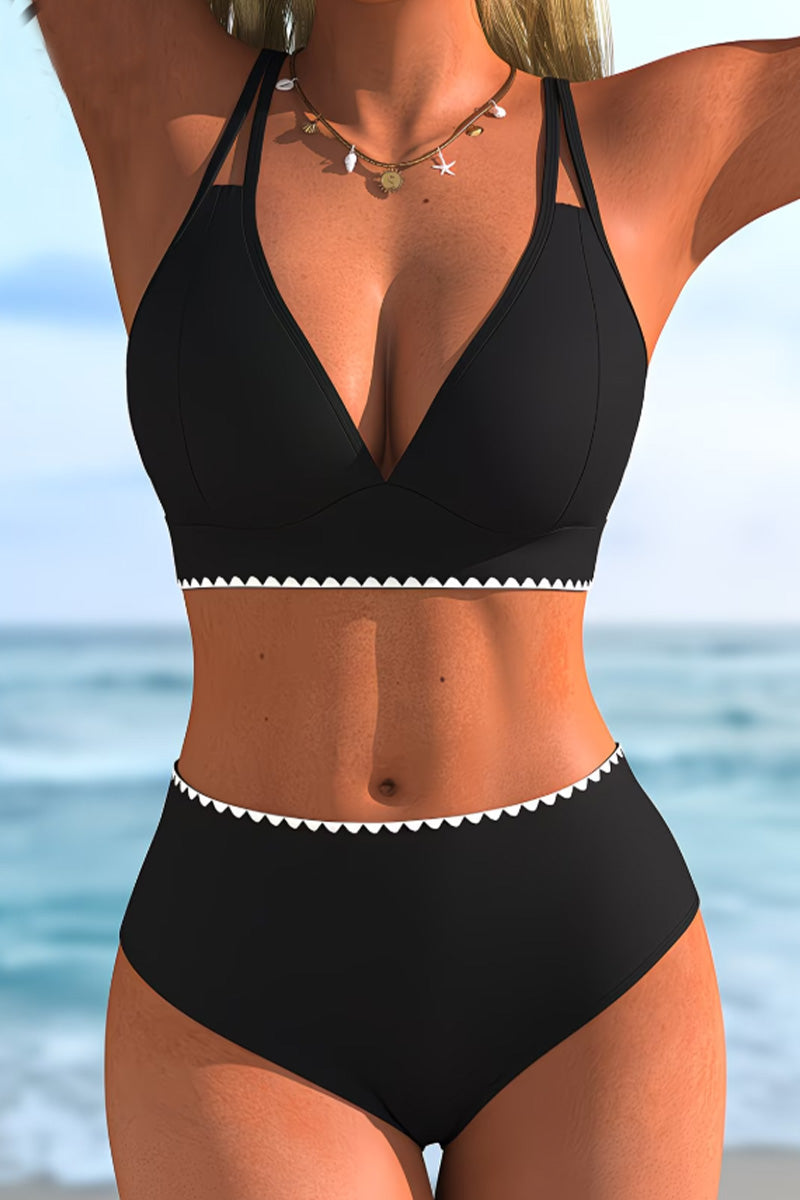 Bikini Deux Bretelles Contraste Passepoil