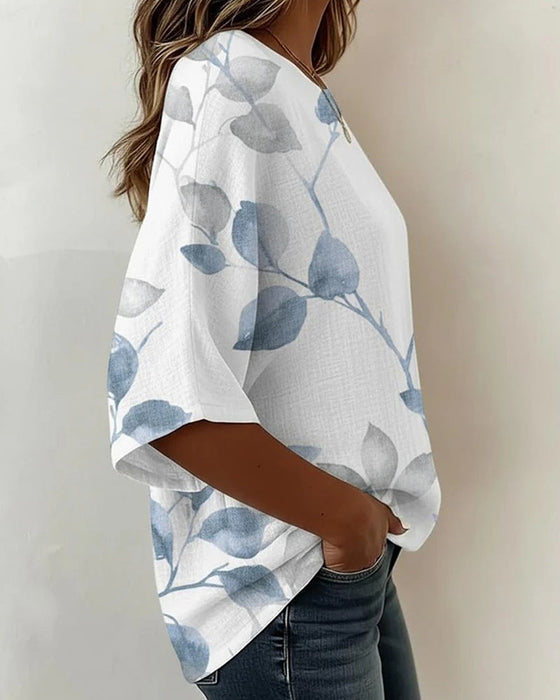 Blouse Lâche Lavage À L'Encre