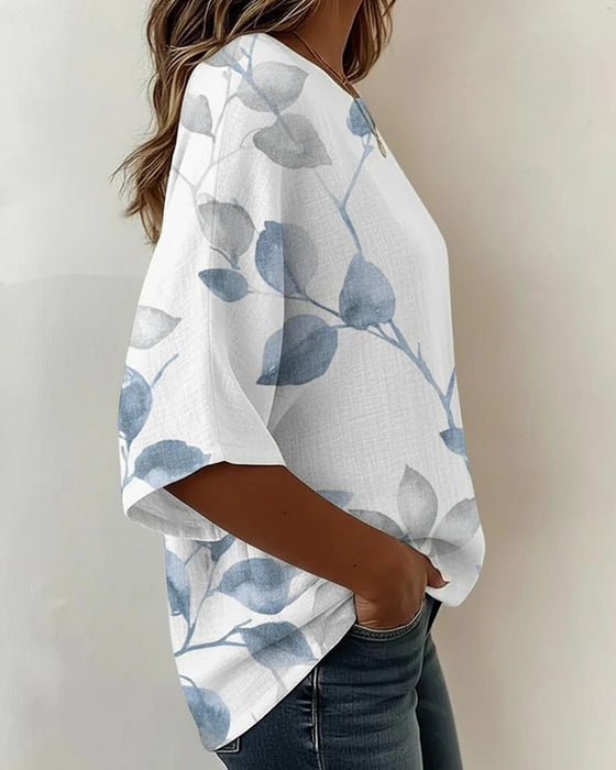 Blouse Lâche Lavage À L'Encre