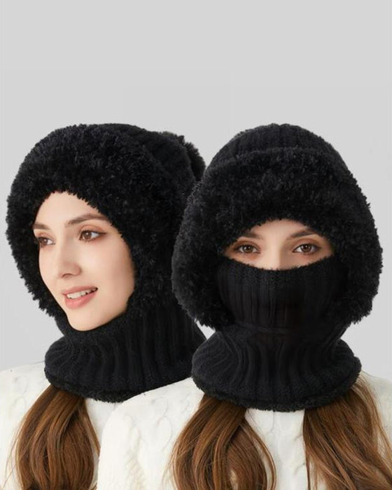 Bonnet Femme Uni Décoré D’Un Pompon