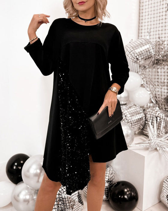 Robe Col Rond Irrégulière