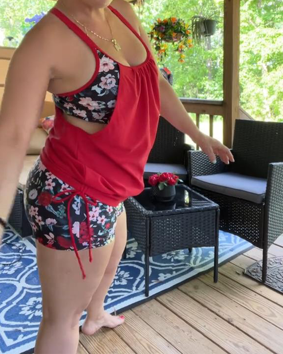 Maillot De Bain Imprimé Bretelles Boxer