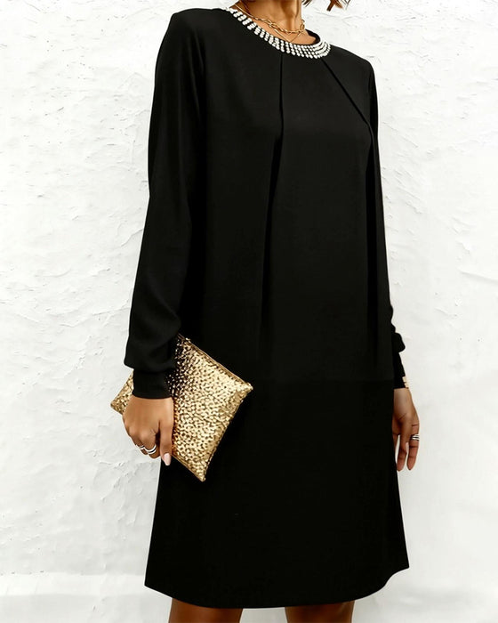 Robe Tendance Et Élégante Manches Longues