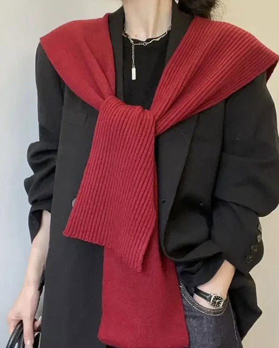 Châle Écharpe Décontracté Polyvalent Uni Pour Femmes