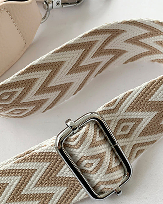 Sac bandoulière zippé avec bretelles contrastées