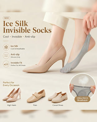 Bas Femme Soie De Glace Invisibles Ultra-Fins