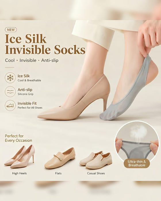 Bas Femme Soie De Glace Invisibles Ultra-Fins