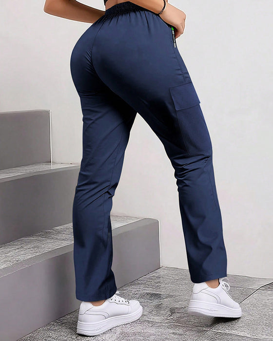 Pantalon De Travail Ample Grande Poche Décontracté