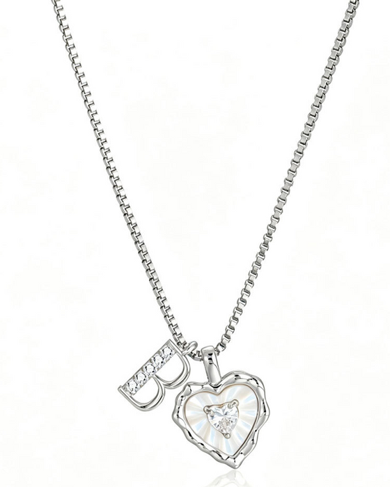 A–Z Micro-Pavé Lettre Initiale Pendentif Collier