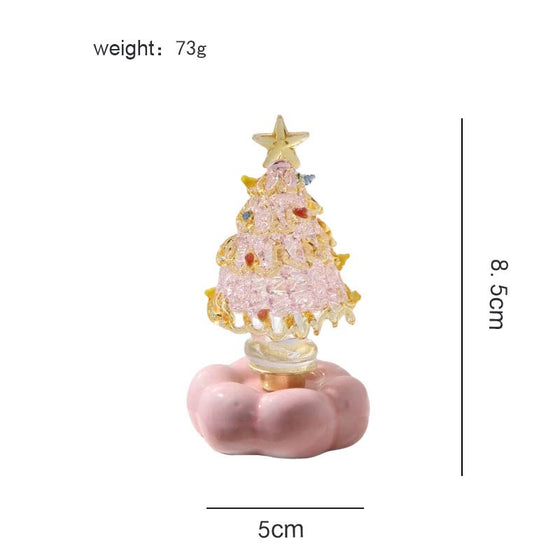 Sapin De Noël En Verre Avec Base Céramique Rotative