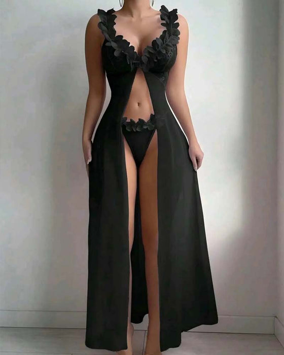Lingerie Fleur Bretelles Transparent