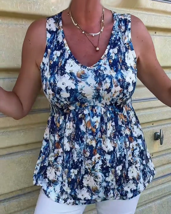 Débardeur Sexy Imprimé Sans Manches