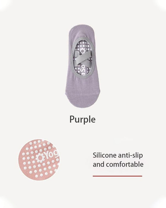 Chaussettes invisibles pour femmes pour pilates et entraînement – antidérapantes avec grip en silicone, respirantes et anti-humidité (yoga/danse/activités en intérieur)