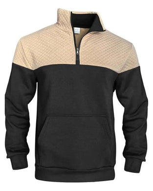 Sweat Homme Bloc De Couleur Revers Fermeture Éclair