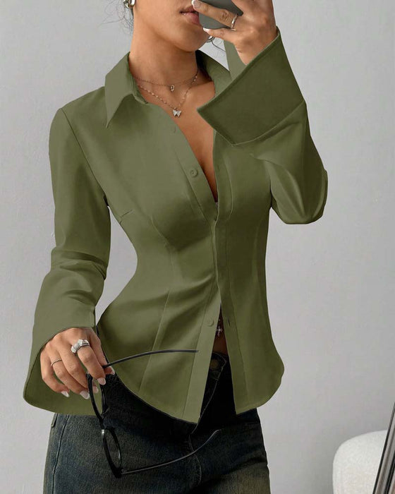 Chemise Élégante Slim-Fit Pour Femme