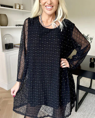 Robe Tendance Unie Et Scintillante