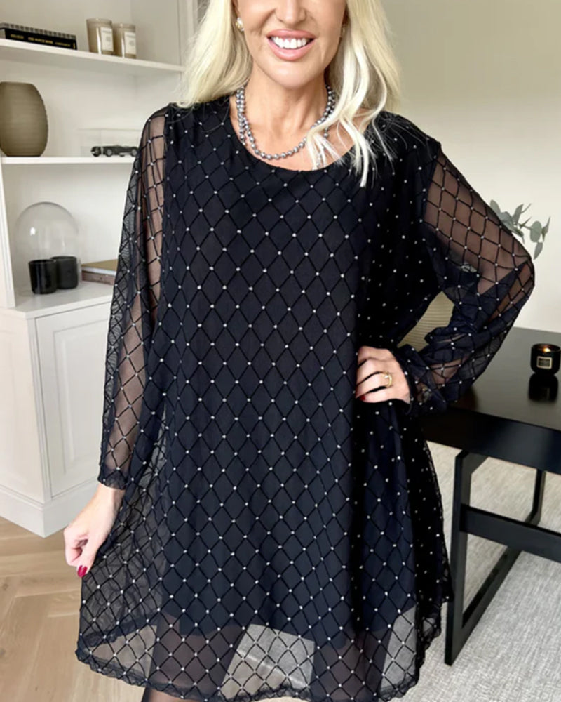 Robe Tendance Unie Et Scintillante