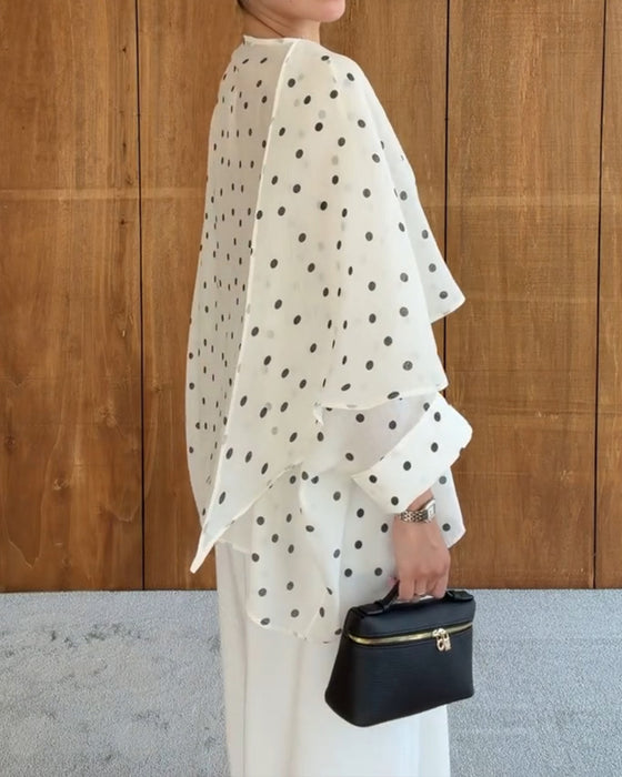 Blouse Polka Dot Irrégulière