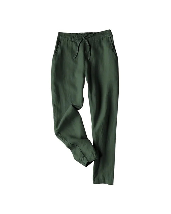 Pantalon Cordon Taille Élastique Décontracté