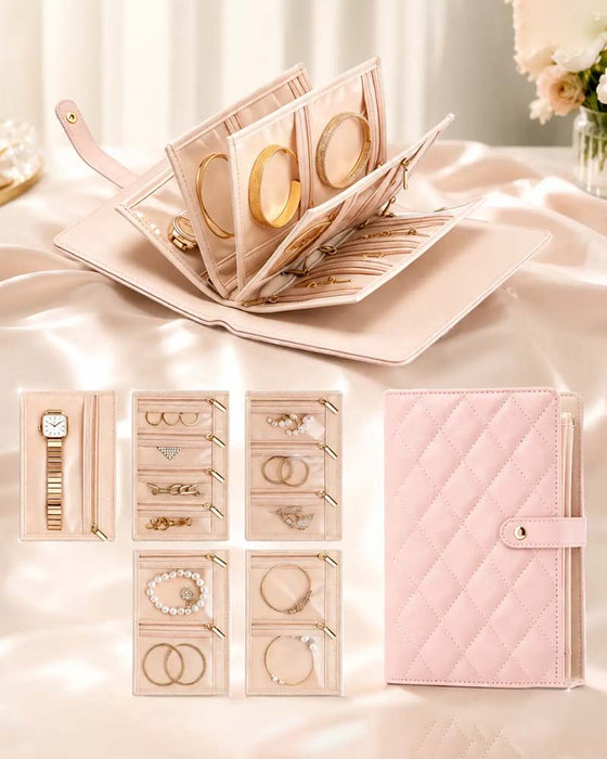 Luxe Matelassé Crème Organisateur De Voyage Accès Facile Compartiments Imperméable Cadeau Pour Elle