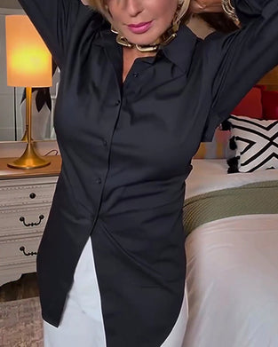 Chemise Nouée Dans Le Dos Col Uni